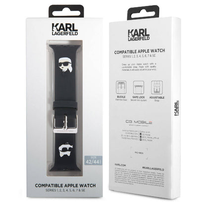Watch Ultra 49mm Karl Lagerfeld Orjinal Lisanslı İkonik Karl & Choupette Logolu Silikon Kordon