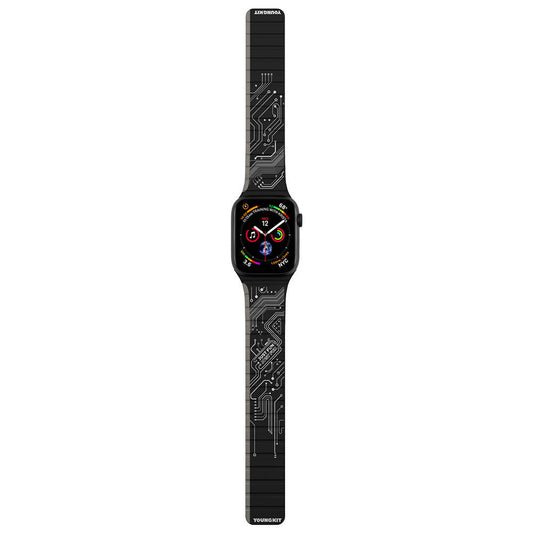Watch 42mm Kordon Youngkit Technological Magnetik Tak Çıkar Silikon Strap Kayış