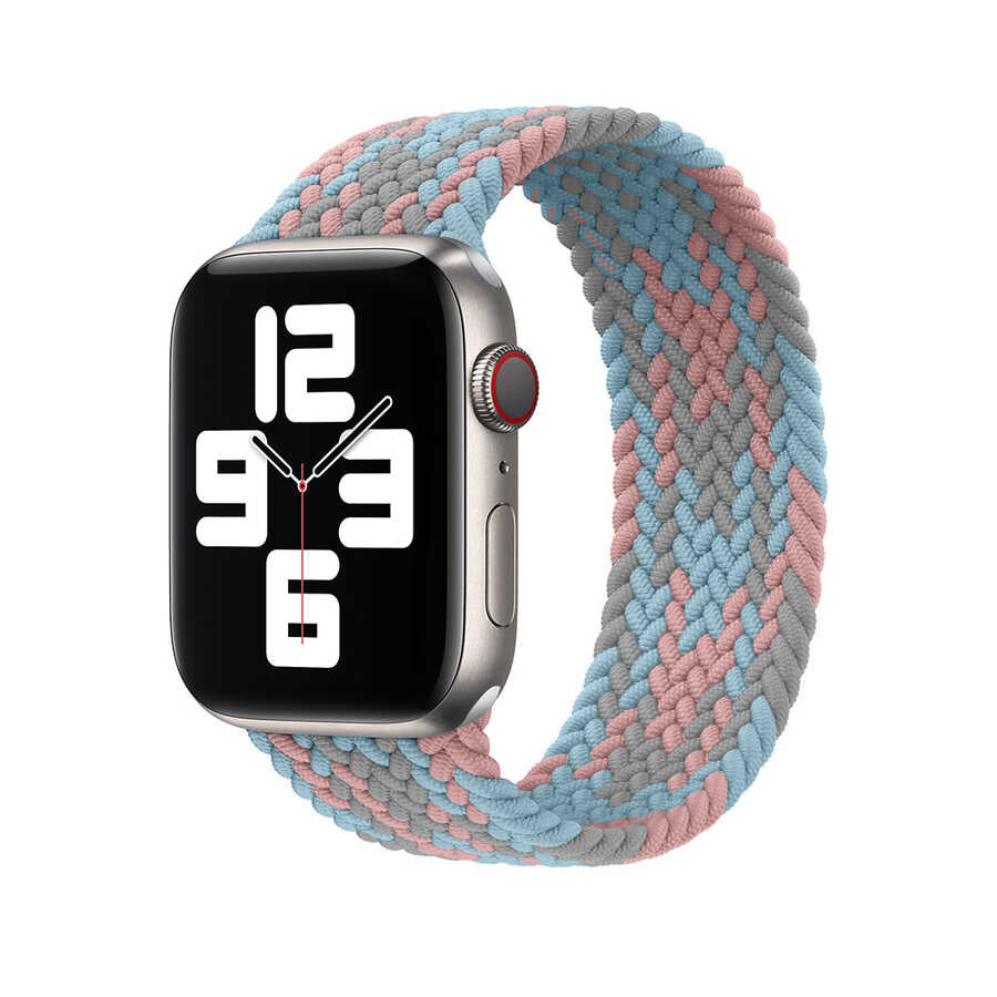 Watch 42mm Wiwu Braided Solo Loop Contrast Color Small Kordon