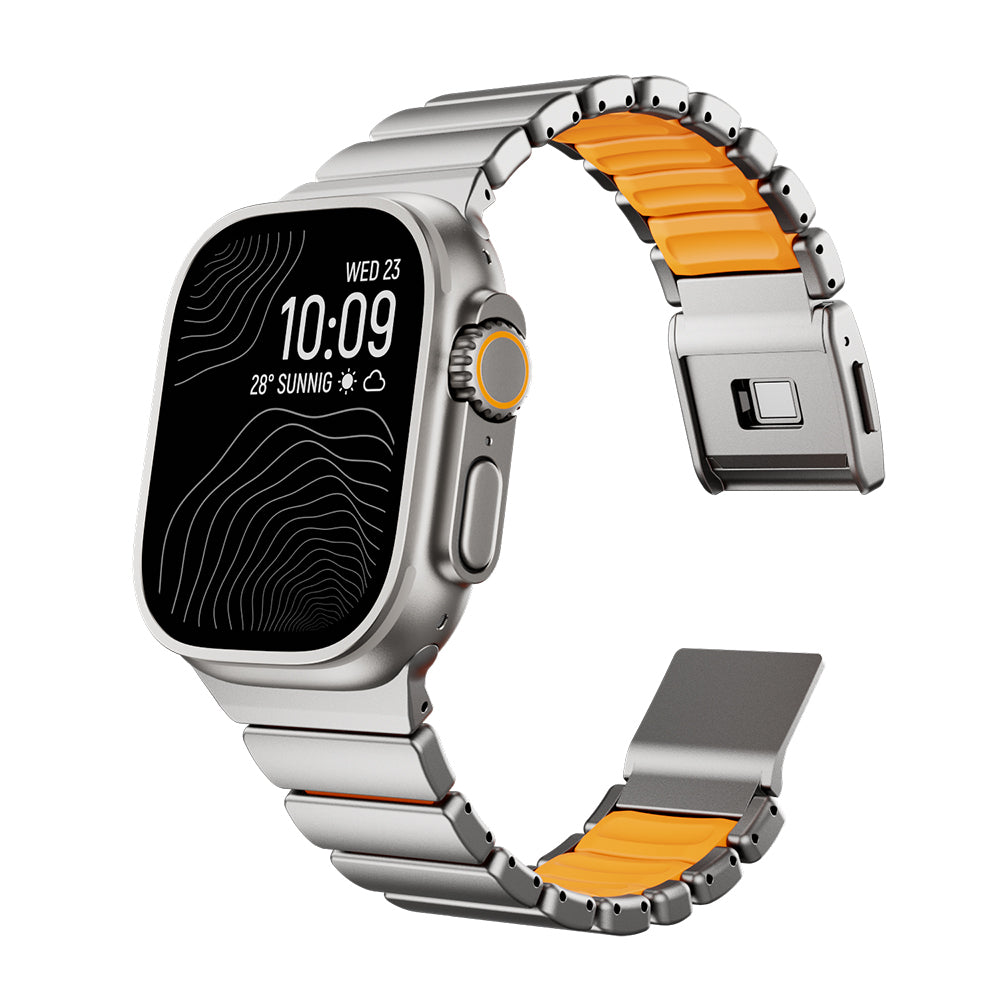 Apple Watch 42mm Zore KRD-152 Titanyum Silikon Kordon