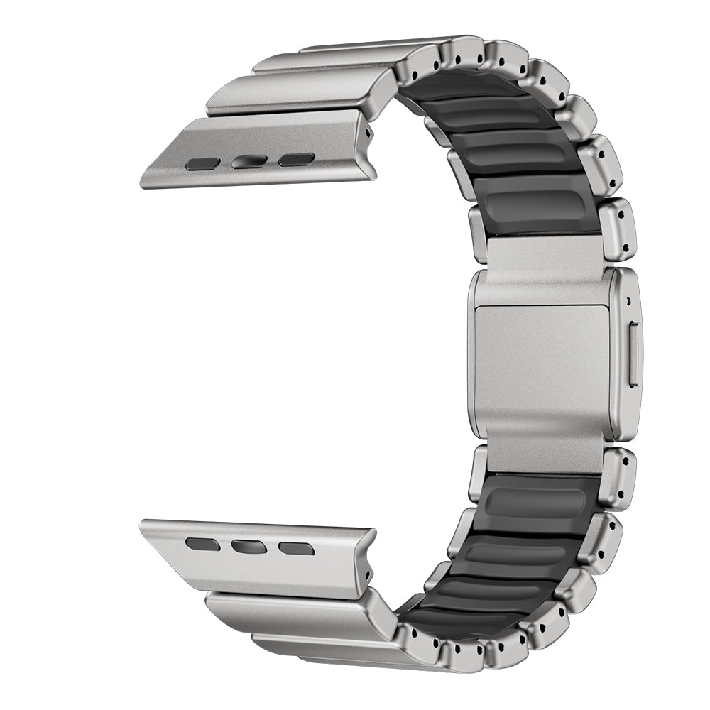 Apple Watch 42mm Zore KRD-152 Titanyum Silikon Kordon