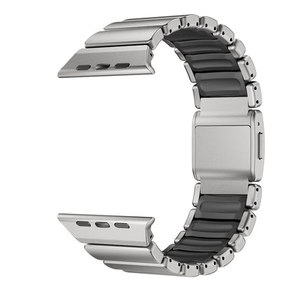 Apple Watch 42mm Zore KRD-152 Titanyum Silikon Kordon