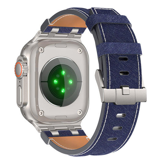 Apple Watch 42mm Zore KRD-153 Kot Kumaş Tasarımlı Kordon