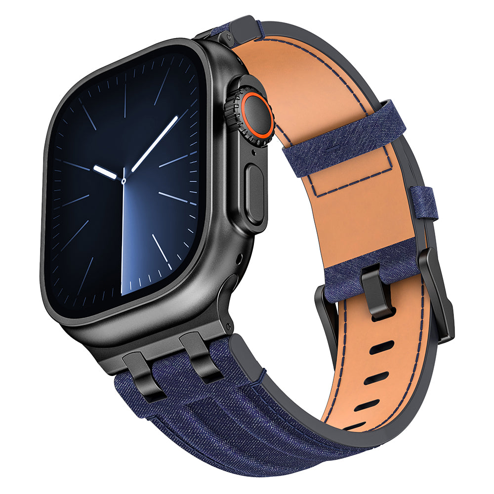 Apple Watch 42mm Zore KRD-153 Kot Kumaş Tasarımlı Kordon