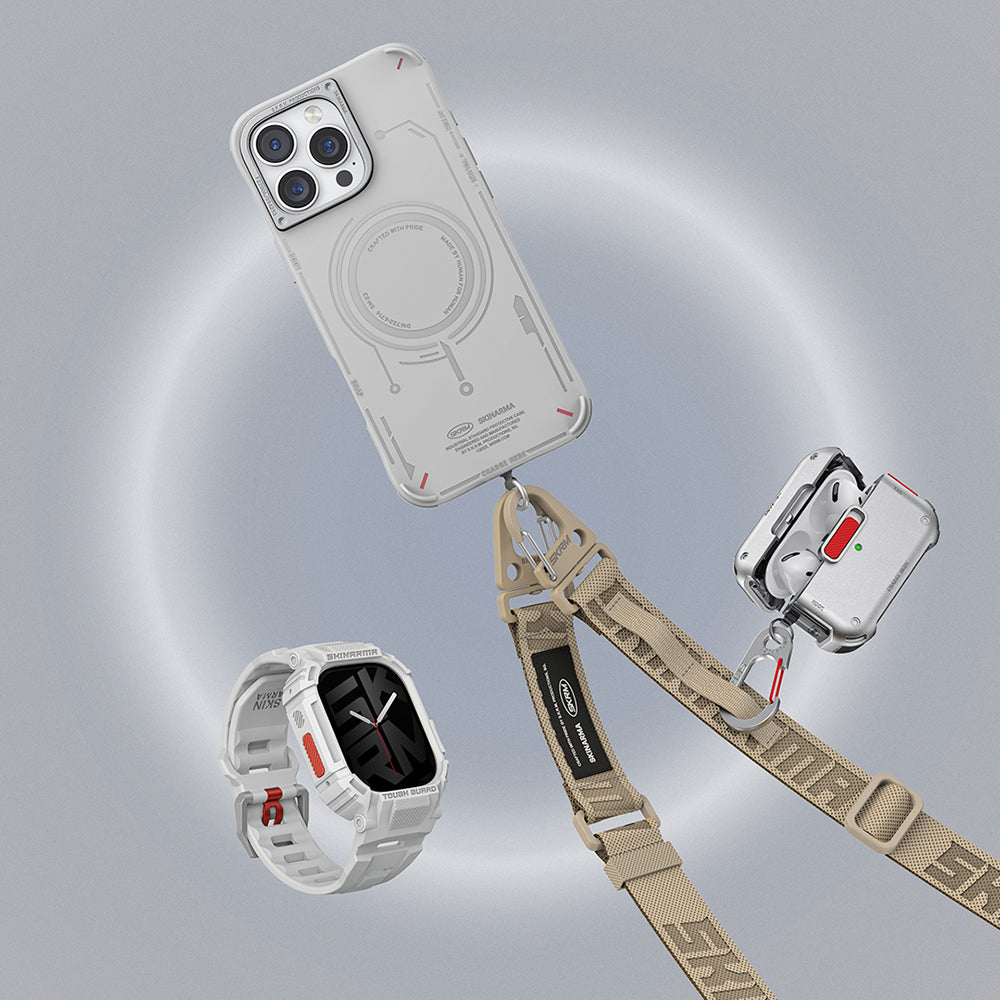 Watch 44 mm Skinarma Mecha 2in1 TPU Kasa Koruyucu + Silikon Kordon