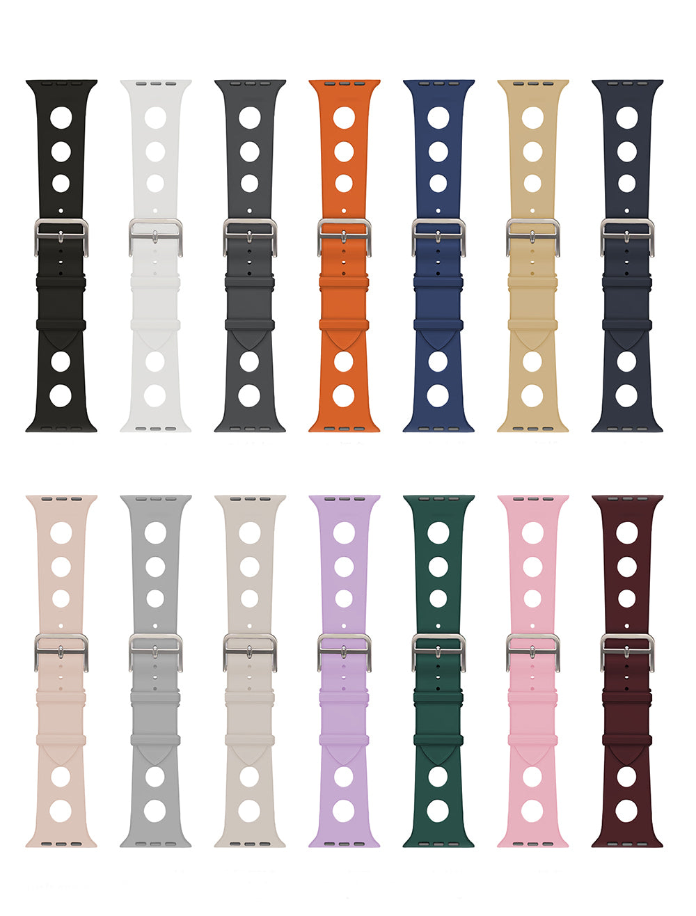 Apple Watch 44mm Delikli Tasarım Zore KRD-147 Silikon Kordon