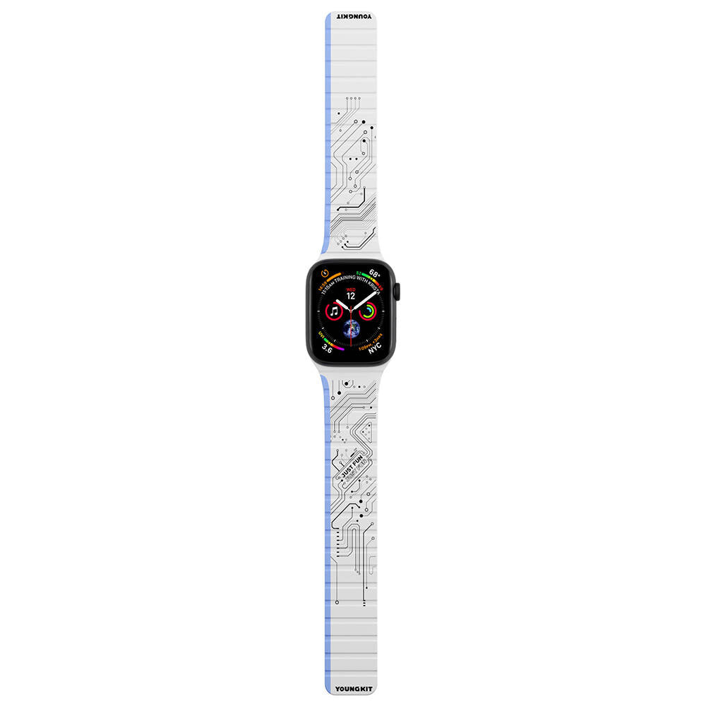Watch 44mm Kordon Youngkit Technological Magnetik Tak Çıkar Silikon Strap Kayış