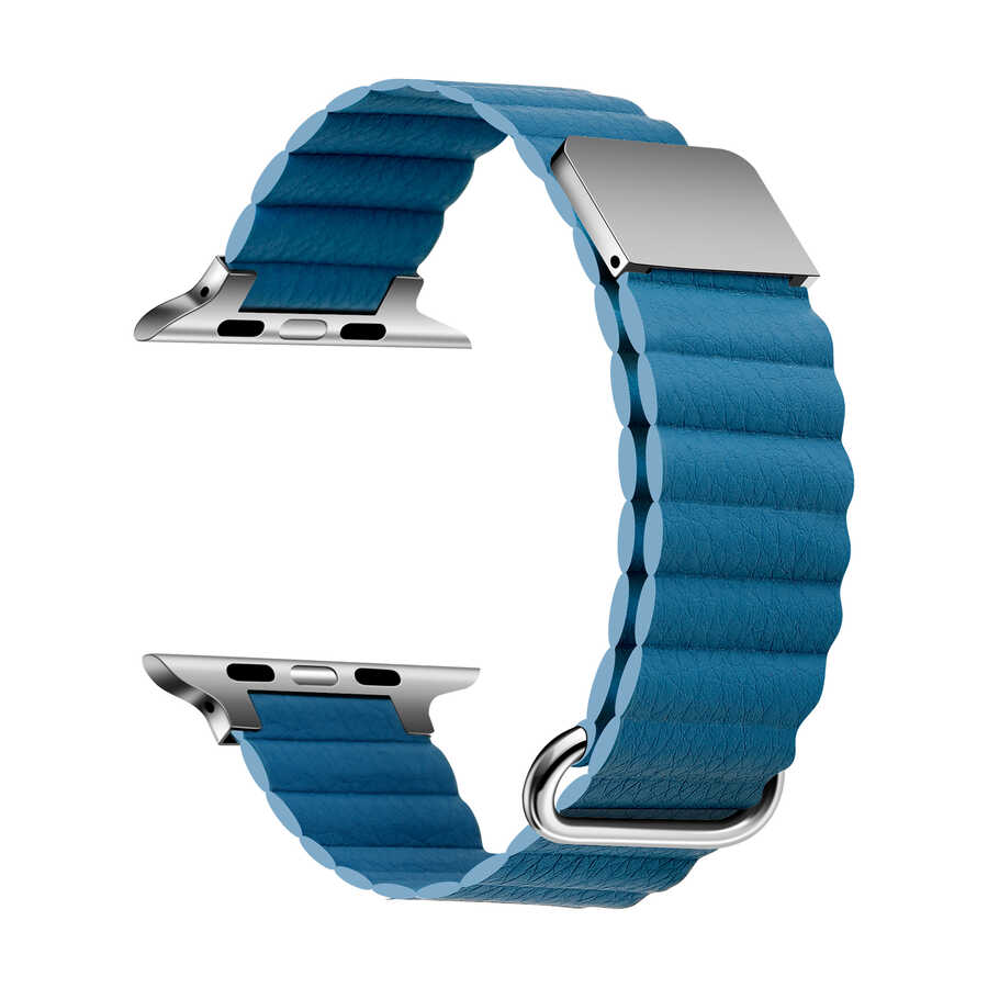 Apple Watch 44mm KRD-78 PU Deri Kordon Strap Kayış