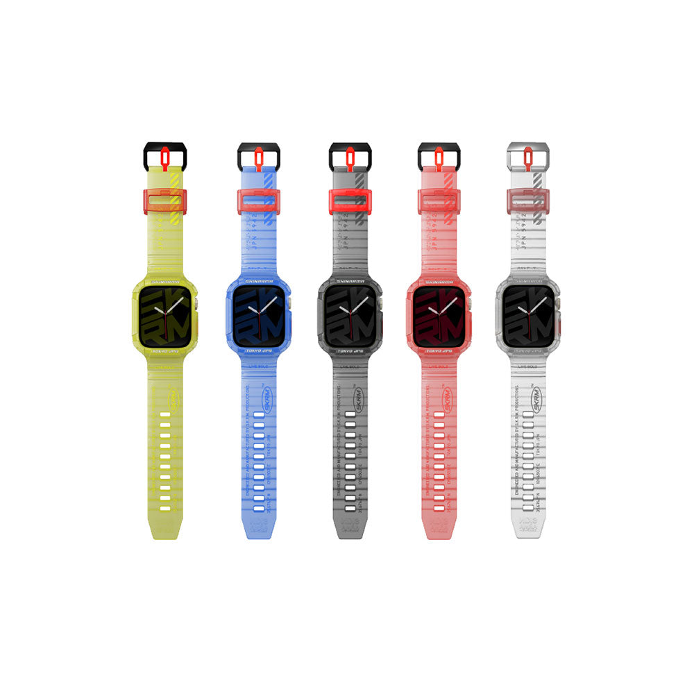 Watch 44mm SkinArma Saido Sert PC Kasa Koruyuculu Silikon Kordon