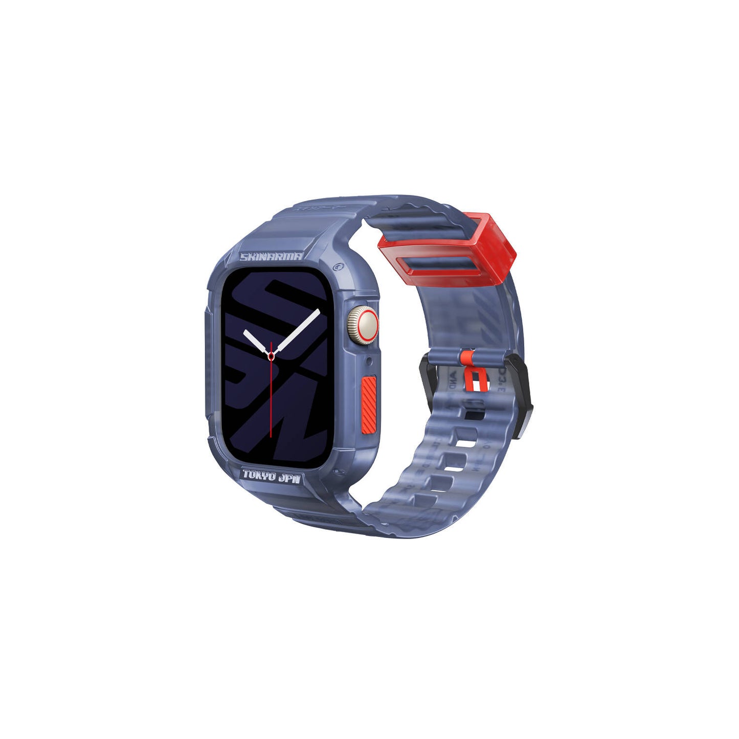 Watch 44mm SkinArma Saido Sert PC Kasa Koruyuculu Silikon Kordon