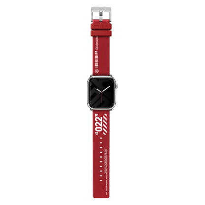 Watch 44mm SkinArma Taihi Sora Yazı Desenli Deri Görünümlü Silikon Kordon