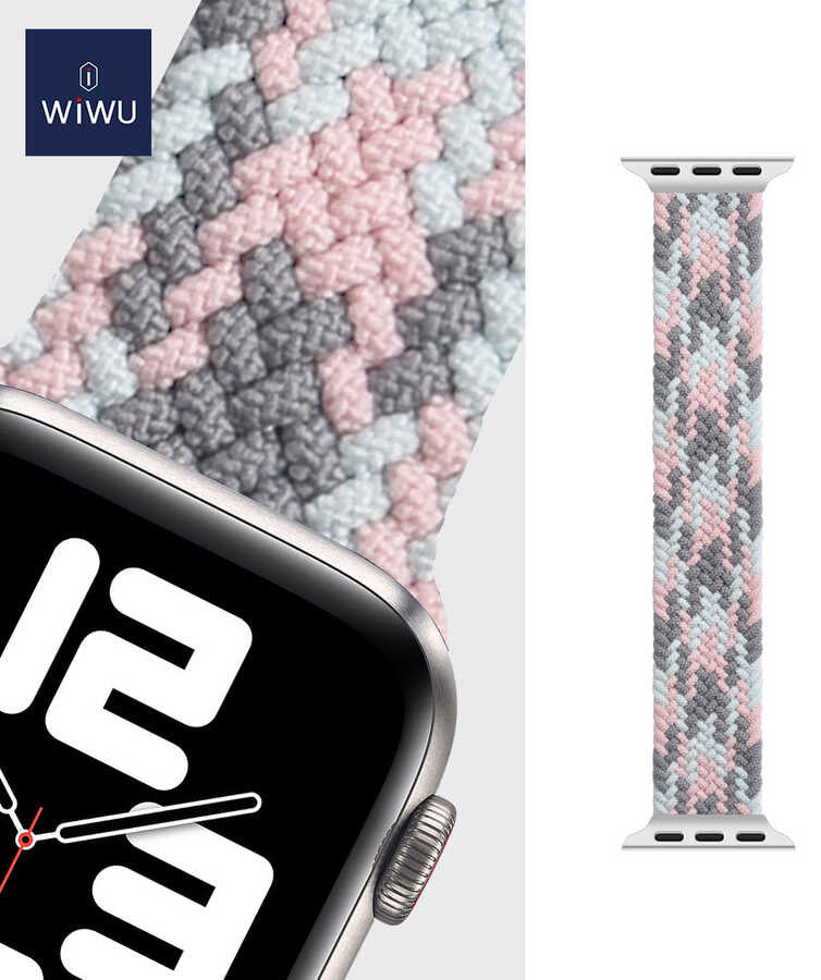 Watch 44mm Wiwu Braided Solo Loop Contrast Color Small Kordon