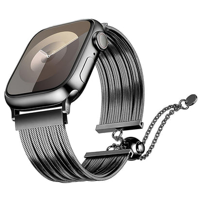 Apple Watch 44mm Zore KRD-137 Metal Hasır Kordon