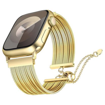 Apple Watch 44mm Zore KRD-137 Metal Hasır Kordon
