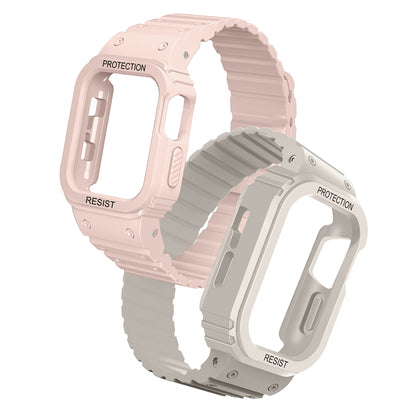 Apple Watch 44mm Zore KRD-142 Airbag Tasarımlı Kasa Koruyuculu Silikon Kordon