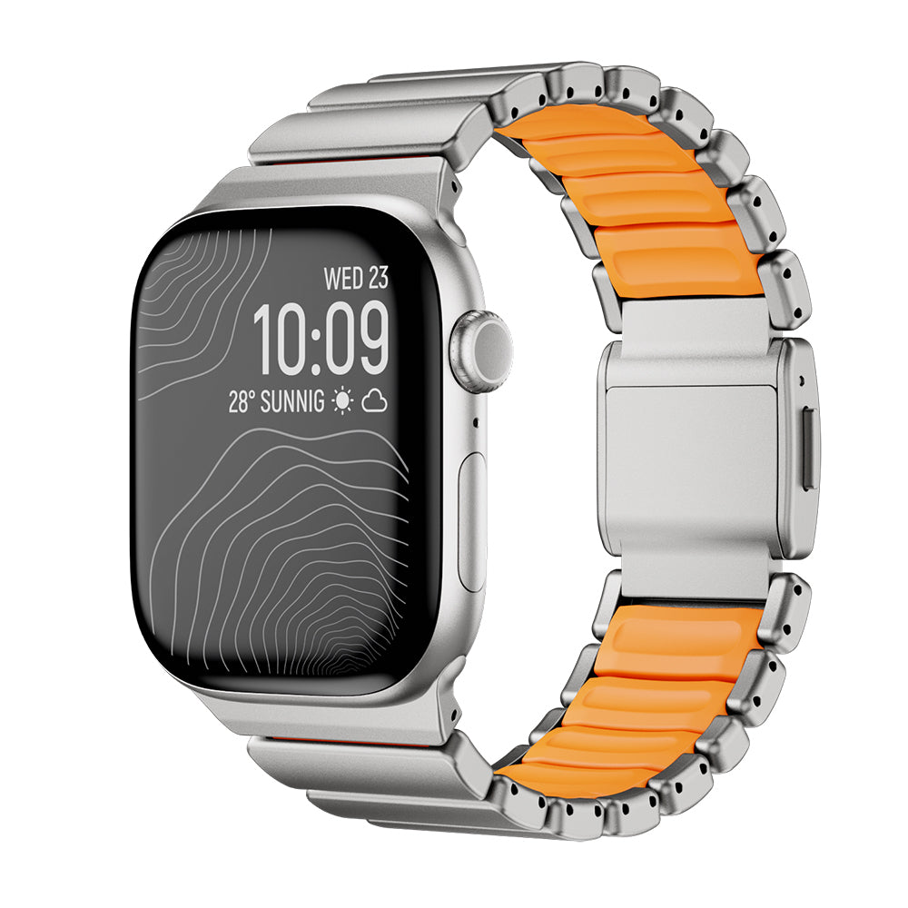 Apple Watch 44mm Zore KRD-149 Metal Silikon Kordon