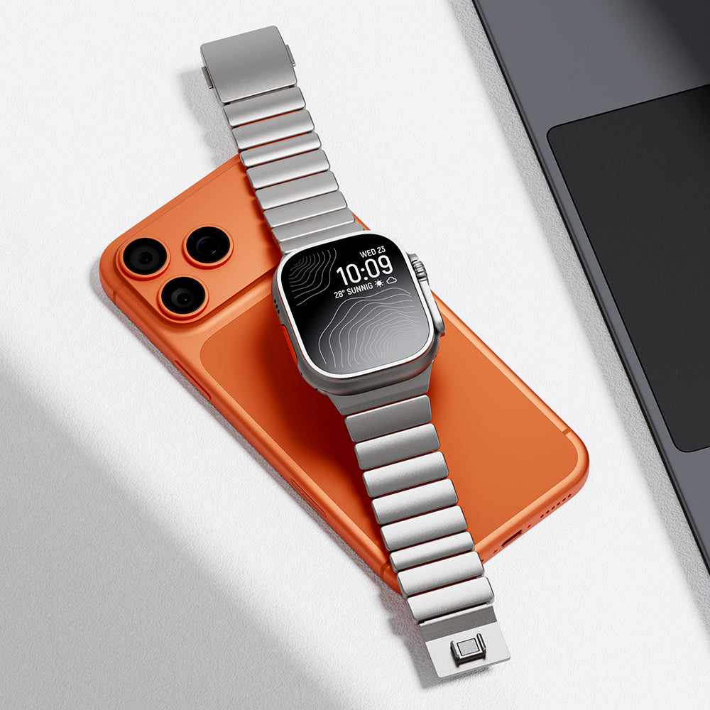 Apple Watch 44mm Zore KRD-149 Metal Silikon Kordon