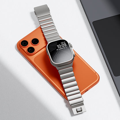 Apple Watch 44mm Zore KRD-149 Metal Silikon Kordon