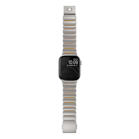 Apple Watch 44mm Zore KRD-152 Titanyum Silikon Kordon