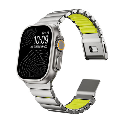Apple Watch 44mm Zore KRD-152 Titanyum Silikon Kordon