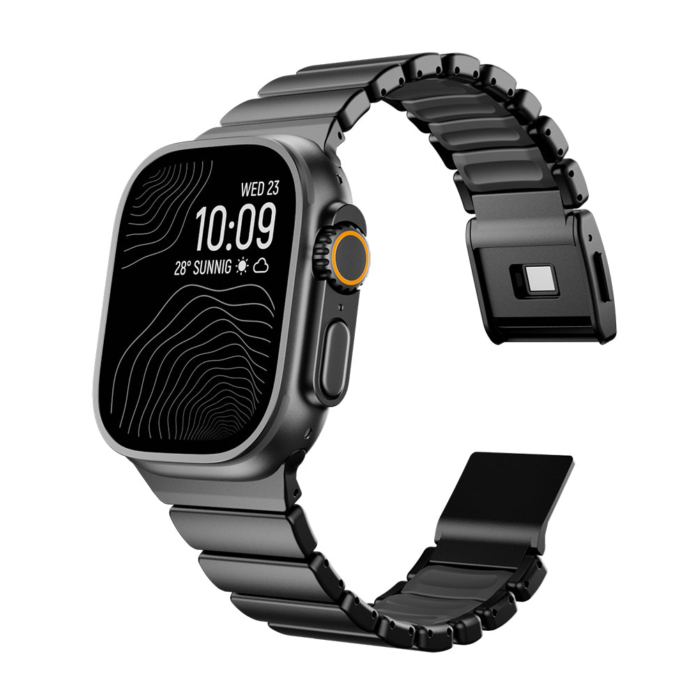 Apple Watch 44mm Zore KRD-152 Titanyum Silikon Kordon
