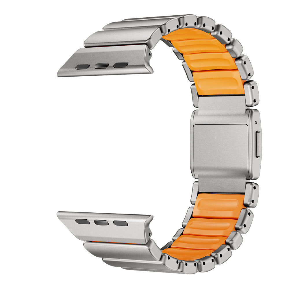Apple Watch 44mm Zore KRD-152 Titanyum Silikon Kordon