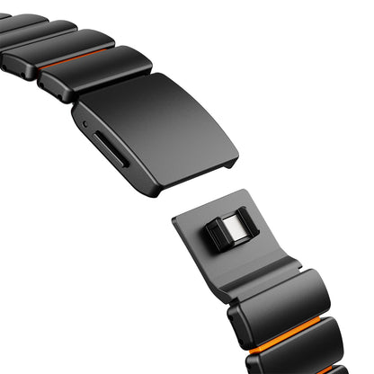 Apple Watch 44mm Zore KRD-152 Titanyum Silikon Kordon
