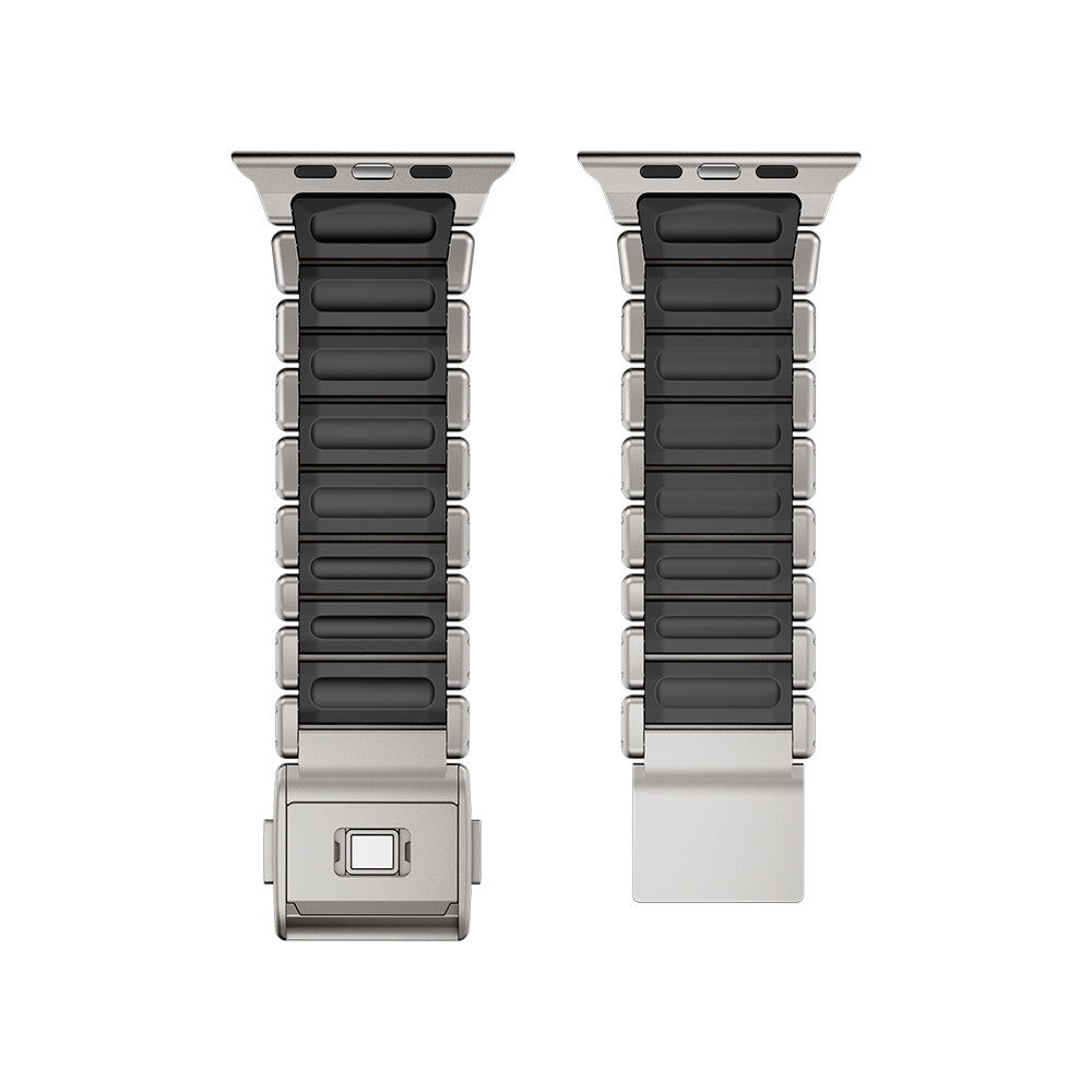 Apple Watch 44mm Zore KRD-152 Titanyum Silikon Kordon
