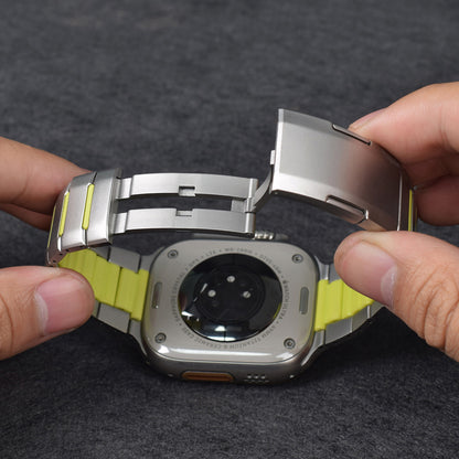 Apple Watch 44mm Zore KRD-155 Metal Silikon Kordon