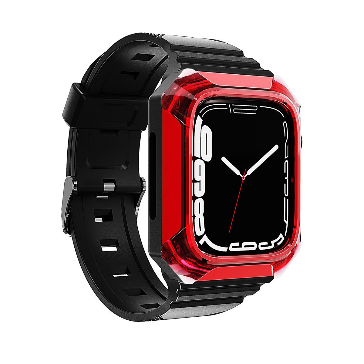 Apple Watch 44mm Zore KRD-88 Sert PC Kasa Koruyuculu Silikon Kordon