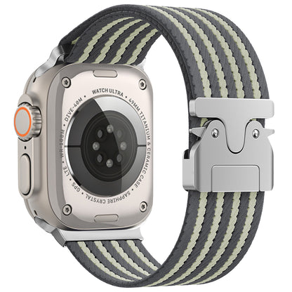 Apple Watch 49mm Zore KRD-133 Naylon Kumaş Hasır Örgülü Kordon