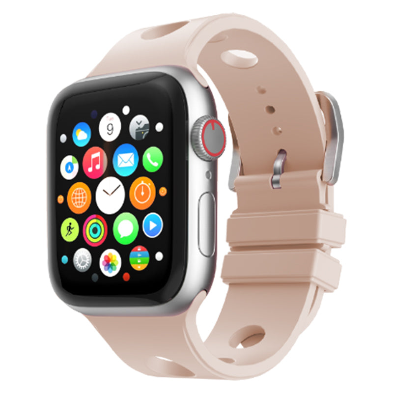 Apple Watch 7 41mm Delikli Tasarım Zore KRD-147 Silikon Kordon