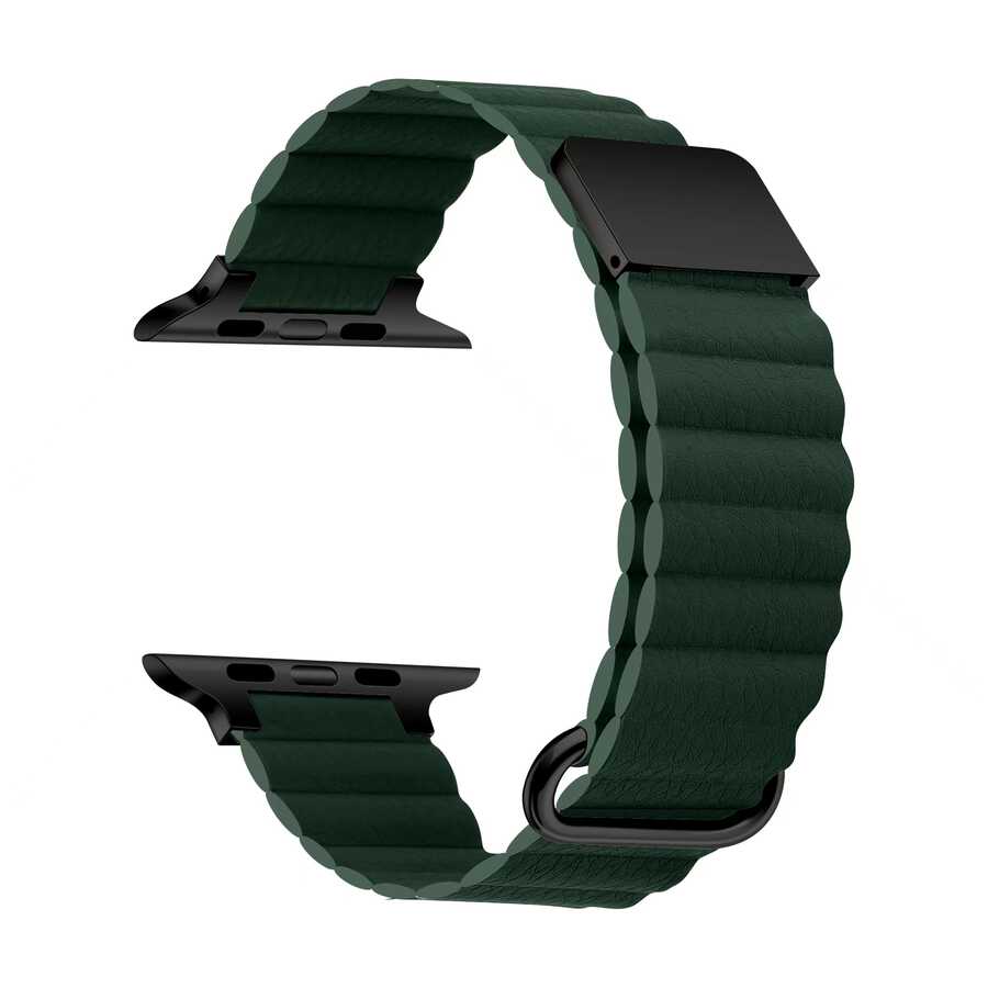 Apple Watch 7 41mm KRD-78 PU Deri Kordon Strap Kayış