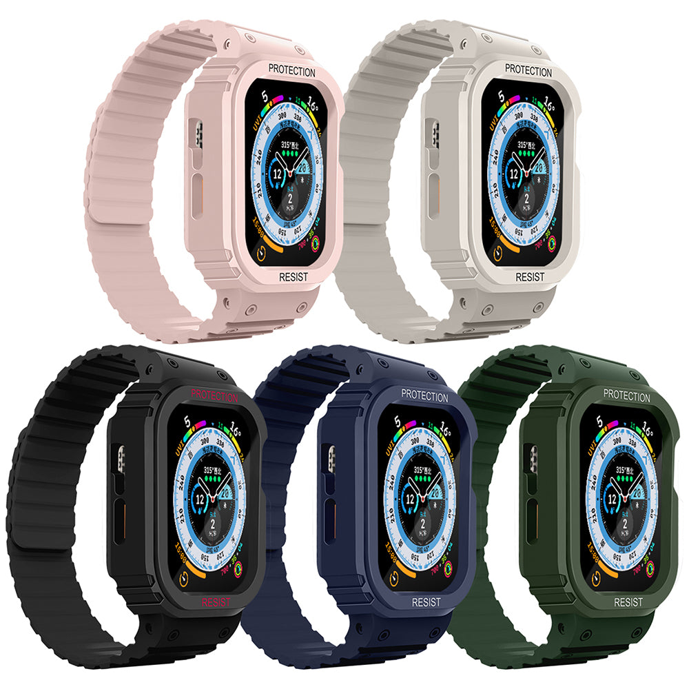 Apple Watch 7 41mm Zore KRD-142 Airbag Tasarımlı Kasa Koruyuculu Silikon Kordon