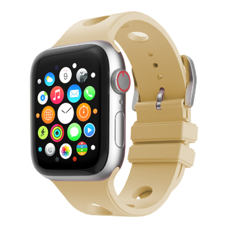 Apple Watch 7 45mm Delikli Tasarım Zore KRD-147 Silikon Kordon