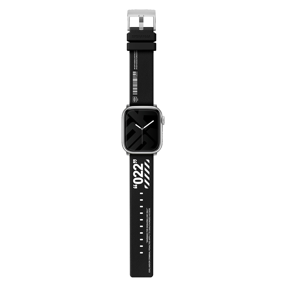 Watch 7 45mm SkinArma Taihi Sora Yazı Desenli Deri Görünümlü Silikon Kordon