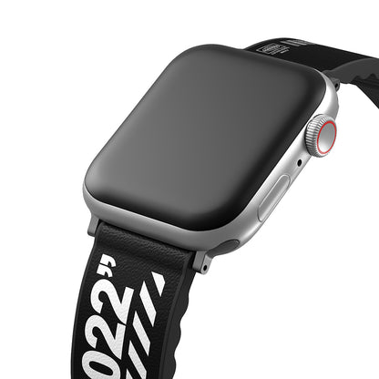Watch 7 45mm SkinArma Taihi Sora Yazı Desenli Deri Görünümlü Silikon Kordon