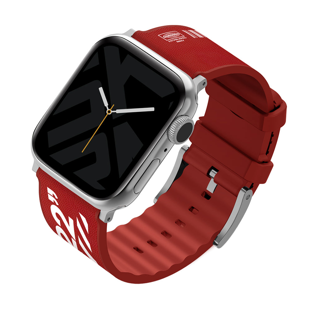 Watch 7 45mm SkinArma Taihi Sora Yazı Desenli Deri Görünümlü Silikon Kordon