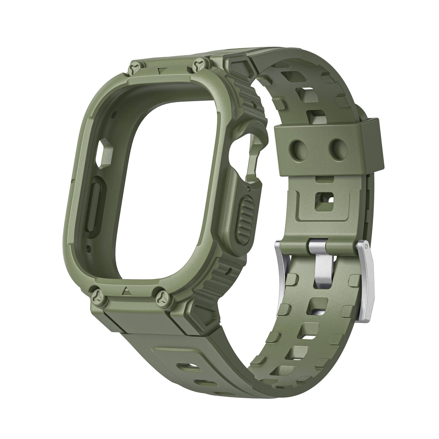 Watch 7 45mm Wiwu Wi-WB014 Armor Serisi 2in1 Sert PC Kasa Koruyuculu Silikon Kordon