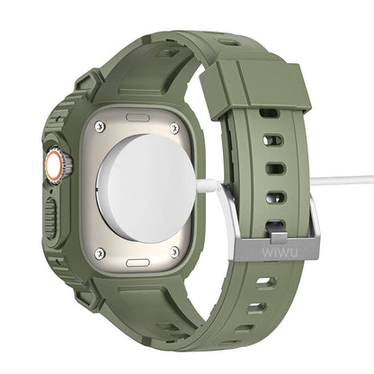 Watch 7 45mm Wiwu Wi-WB014 Armor Serisi 2in1 Sert PC Kasa Koruyuculu Silikon Kordon