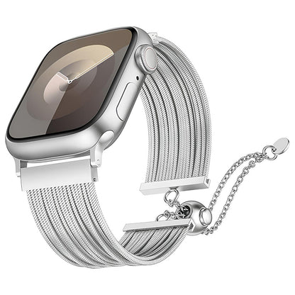 Apple Watch 7 45mm Zore KRD-137 Metal Hasır Kordon