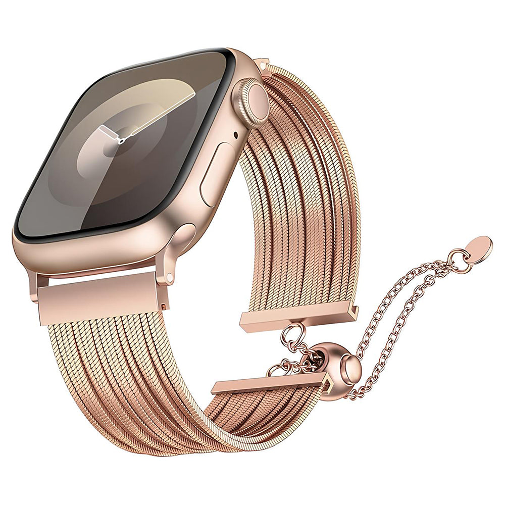 Apple Watch 7 45mm Zore KRD-137 Metal Hasır Kordon