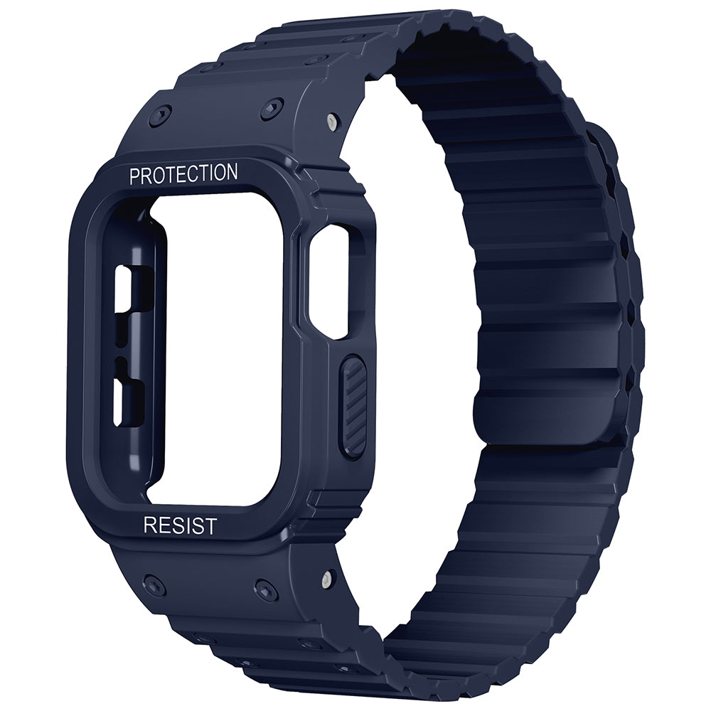 Apple Watch 7 45mm Zore KRD-142 Airbag Tasarımlı Kasa Koruyuculu Silikon Kordon