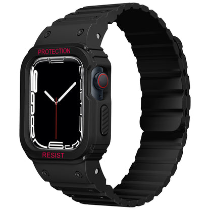 Apple Watch 7 45mm Zore KRD-142 Airbag Tasarımlı Kasa Koruyuculu Silikon Kordon