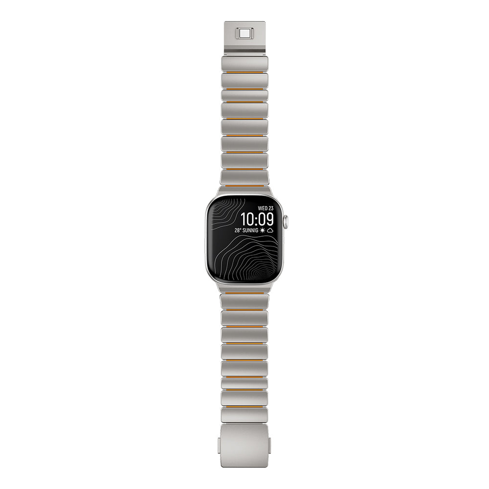 Apple Watch 7 45mm Zore KRD-149 Metal Silikon Kordon