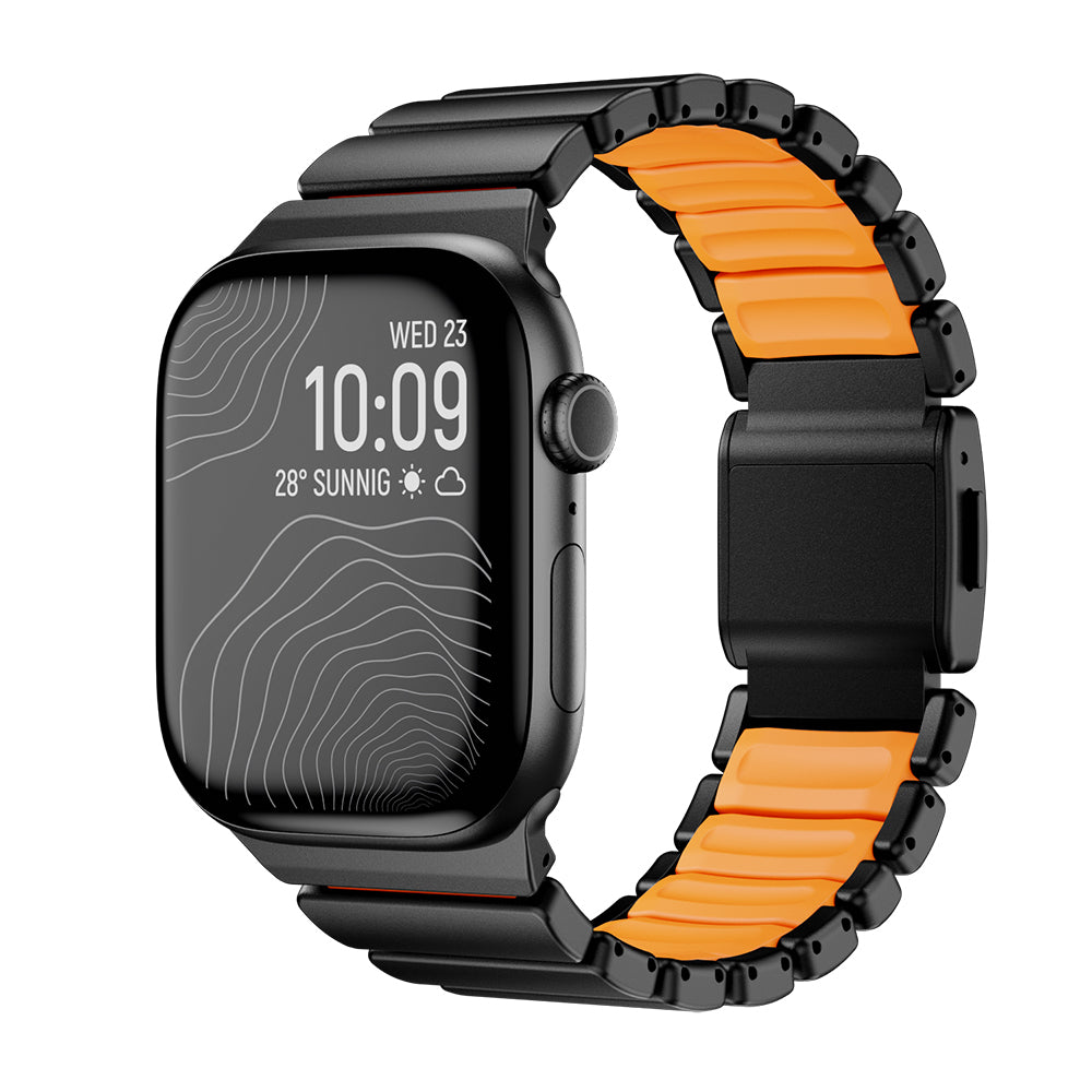 Apple Watch 7 45mm Zore KRD-149 Metal Silikon Kordon
