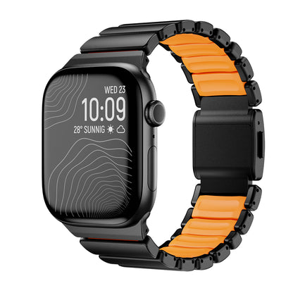 Apple Watch 7 45mm Zore KRD-149 Metal Silikon Kordon