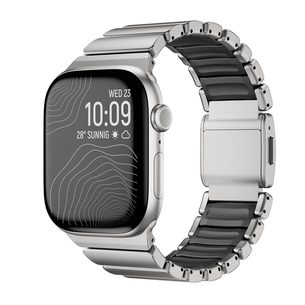 Apple Watch 7 45mm Zore KRD-149 Metal Silikon Kordon