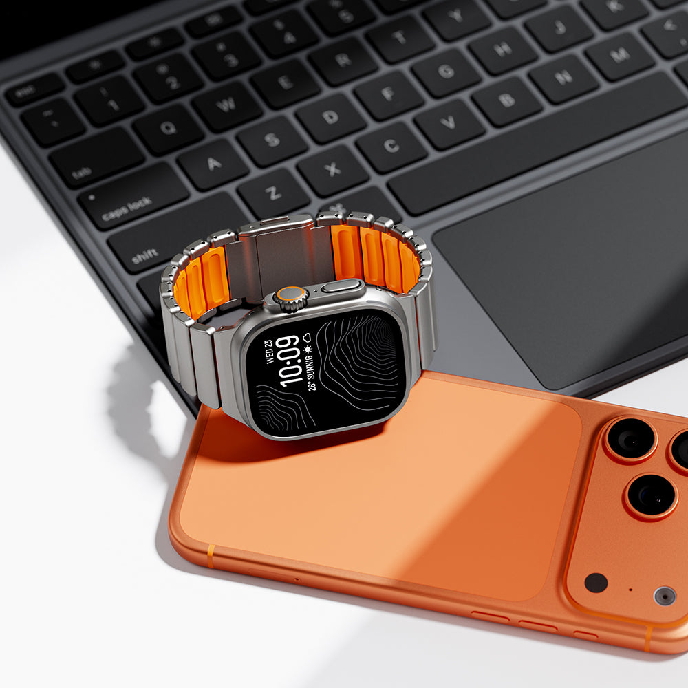 Apple Watch 7 45mm Zore KRD-149 Metal Silikon Kordon