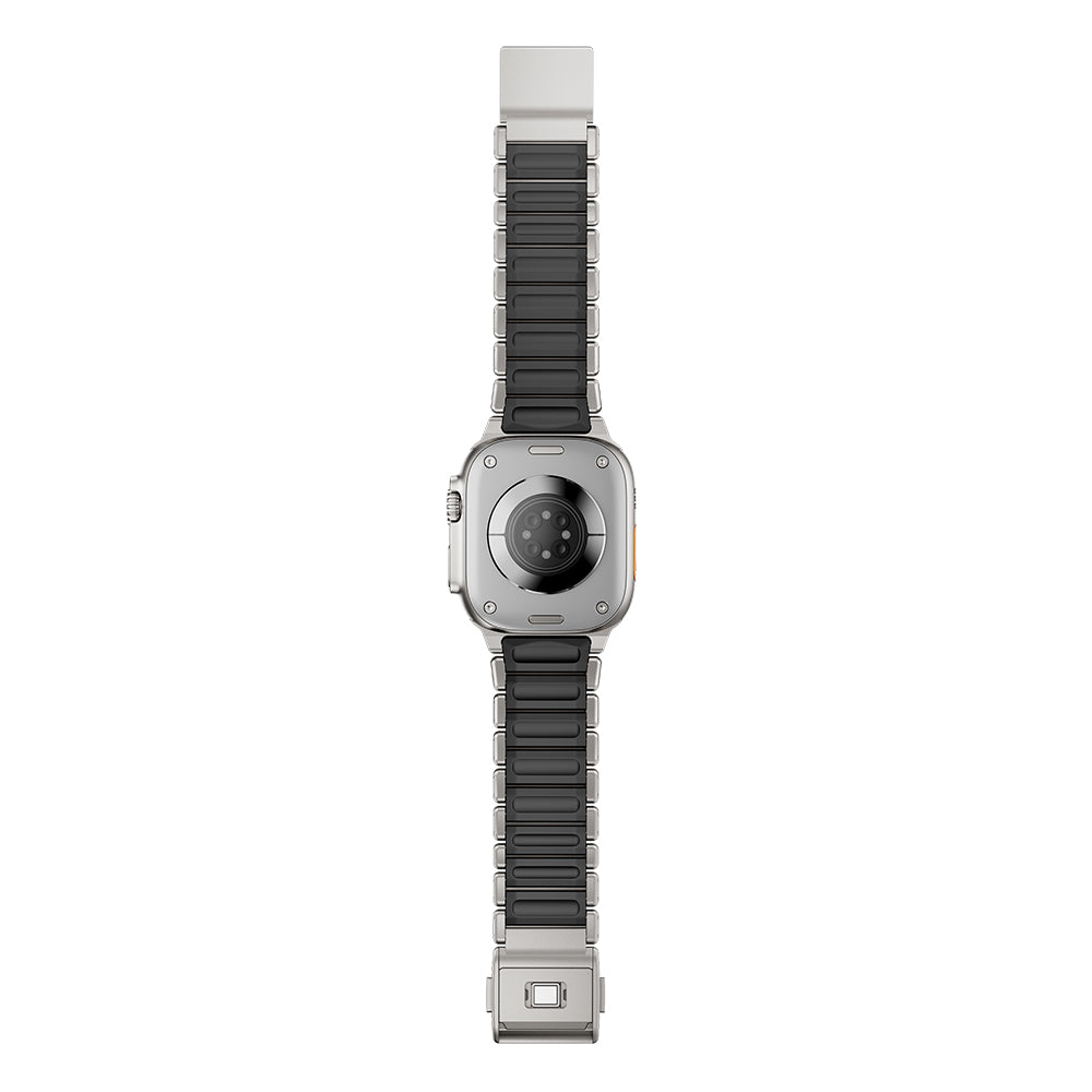 Apple Watch 7 45mm Zore KRD-152 Titanyum Silikon Kordon
